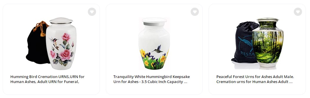 Tranquility White Hummingbird Keepsake Urn for Ashes - 3.5 Cubic Inch Capacity Keepsake Urn for Sharing The Ashes of a Loved One - Small Metal Keepsake Urn Ideal for Sharing of Human Ashes